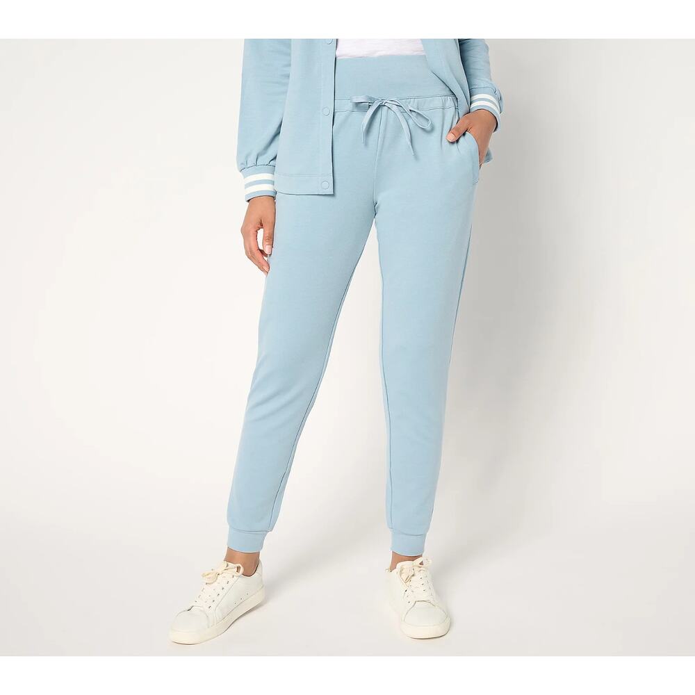 Cuddl Duds Womens Lightweight Comfort Cargo Jogger Pants Size XL Blue Cozy